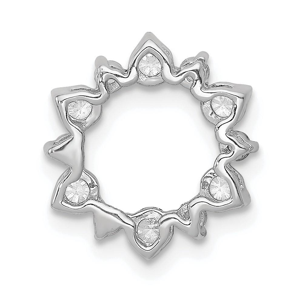 14k White Gold 1/2 carat Diamond Fancy Circle Chain Slide (PM3704-050-WA)