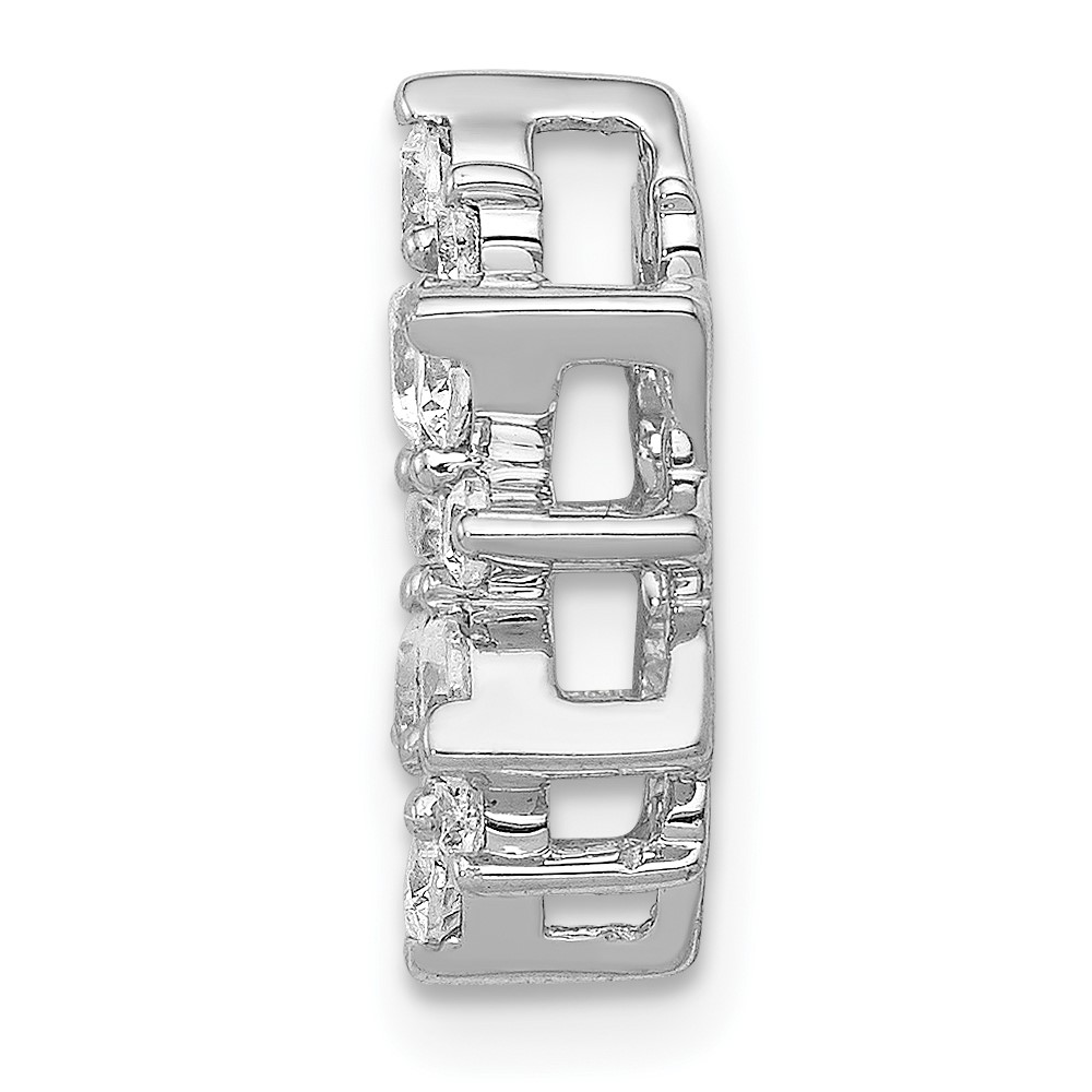 14k White Gold 5/8 carat Diamond Fancy Circle Chain Slide (PM3704-062-WA)