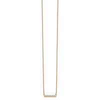 14K Yellow Gold 0.25 Carat Lab Grown Diamond VS SI+ G+ Complete Bar Necklace, 18" view 2