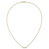 14K Yellow Gold 0.25 Carat Lab Grown Diamond VS SI+ G+ Complete Bar Necklace, 18" view 5
