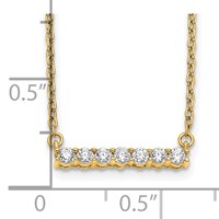 14K Yellow Gold 0.25 Carat Lab Grown Diamond VS SI+ G+ Complete Bar Necklace, 18" view 3