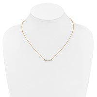 14K Yellow Gold 0.33 Carat Lab Grown Diamond VS SI+ G+ Complete Bar Necklace, 18" view 3