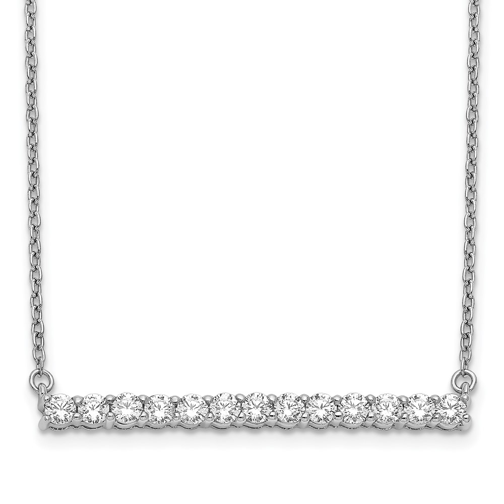 14k White Gold 5/8 carat Diamond Bar 18 inch Necklace (PM3738-066-WA)