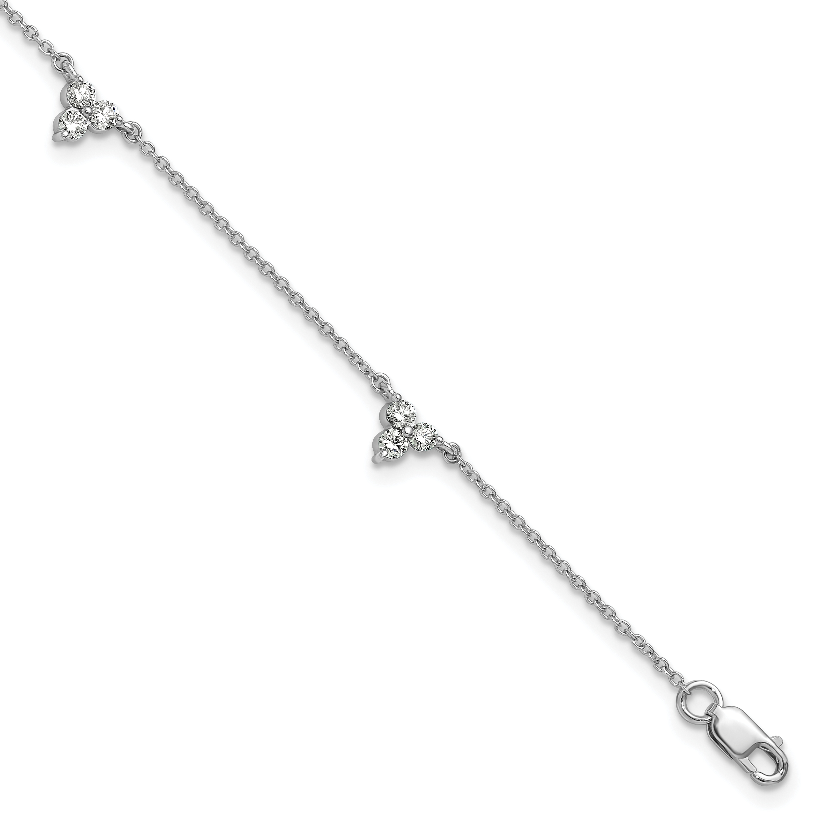 14k White Gold Diamond Multi Station 7 inch Bracelet (PM3746-060-WA)