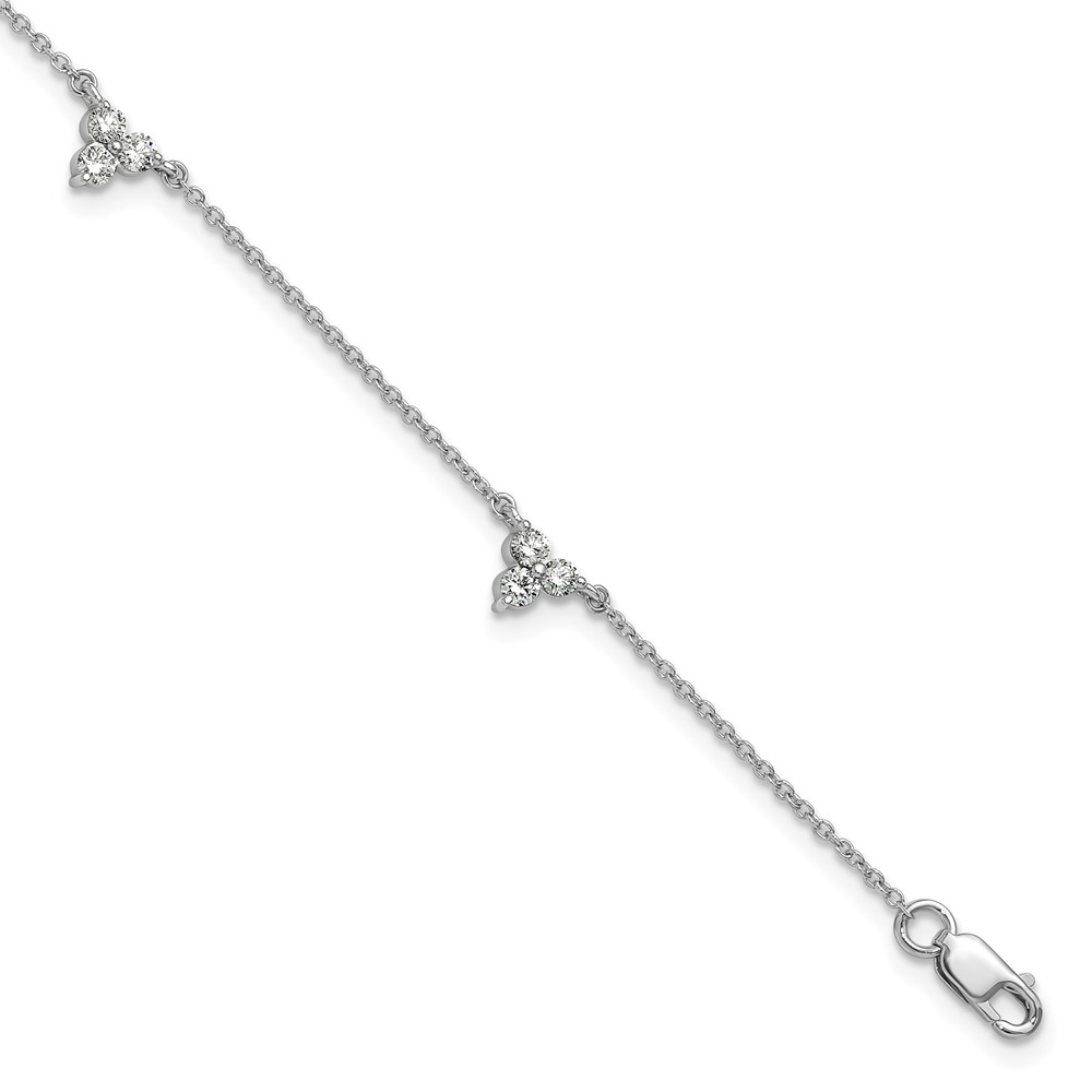 14k White Gold Diamond Multi Station 7 inch Bracelet (PM3746-060-WA)