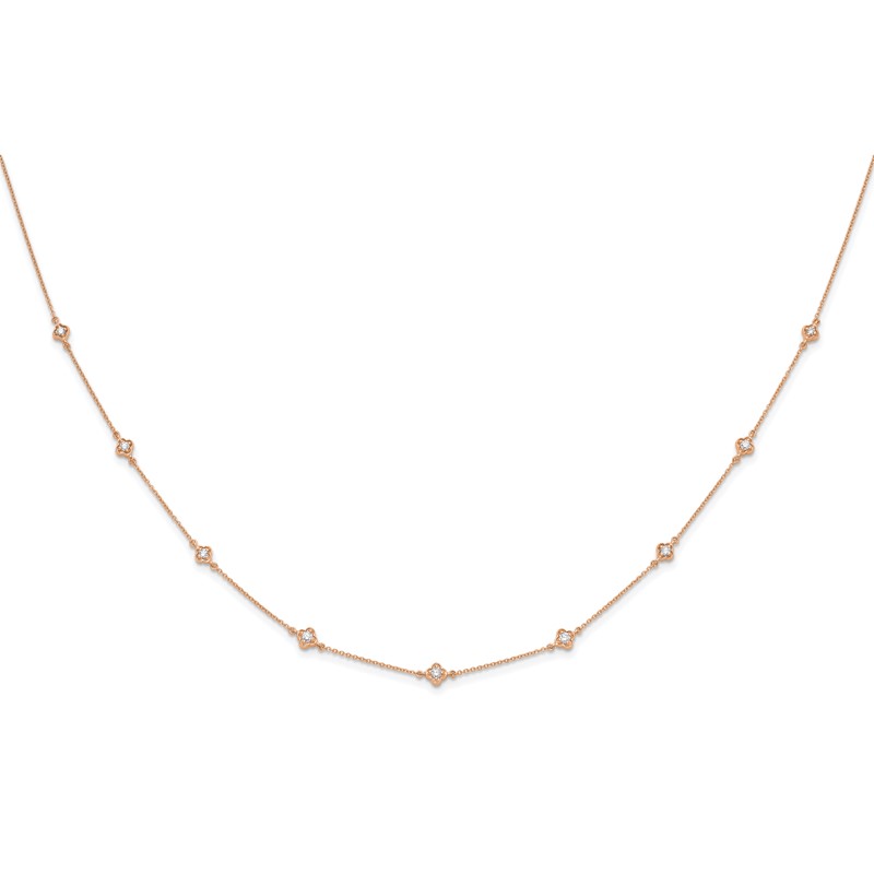 14kr Lab Grown Diamond VS/SI+ G+ Multi Station Necklace