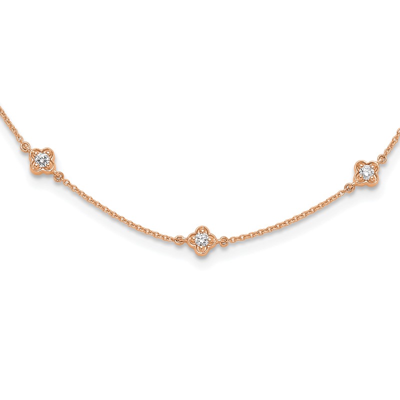 14kr Lab Grown Diamond VS/SI+ G+ Multi Station Necklace