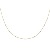 14K Yellow Gold 0.50 Carat Lab Grown Diamond VS SI+ G+ Nine Station Necklace, 18" view 2