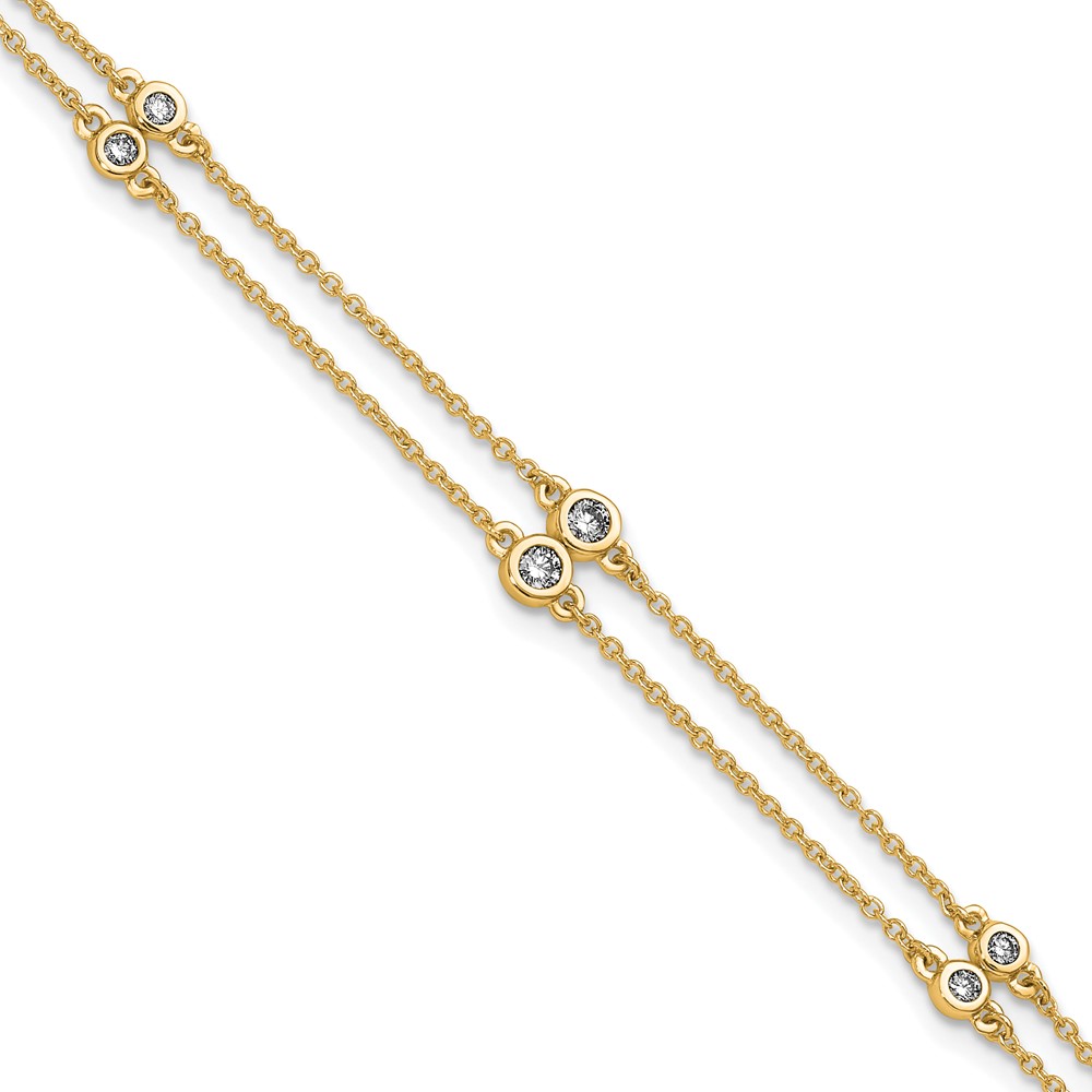 14k Complete 1/4 carat Diamond Multi-Station Double Strand 7 inch Bracelet (PM3755-025-YA)