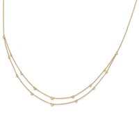14K Yellow Gold 0.50 Carat Lab Grown Diamond VS SI+ G+ Sixteen Station Double Strand Necklace, 18" view 2