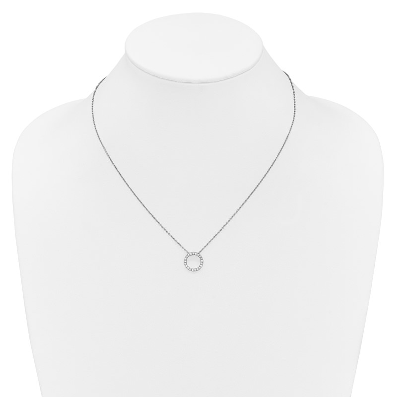 14k 1/4 carat Lab Grown Diamond VS/SI+ G+ 18 inch Round Pendant Necklace