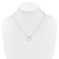 14K White Gold 0.50 Carat Lab Grown Diamond VS SI+ G+ Round Pendant Necklace, 18" view 4