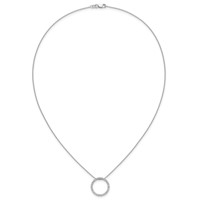 14K White Gold 0.50 Carat Lab Grown Diamond VS SI+ G+ Round Pendant Necklace, 18" view 5