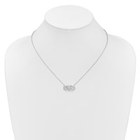 14K White Gold 0.20 Carat Lab Grown Diamond VS SI+ G+ Complete Infinity Heart Necklace, 18" view 3