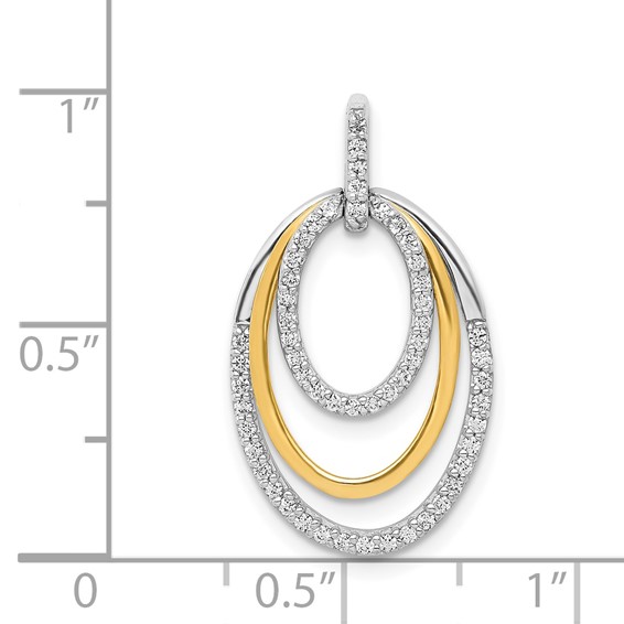 Diamond Fancy Triple Oval Pendants