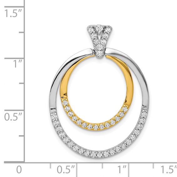 Diamond Fancy Double Circle Pendants