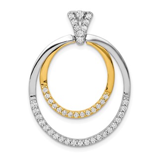Diamond Fancy Double Circle Pendants