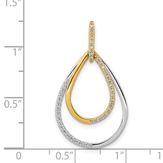 Diamond Double Teardrop Pendants