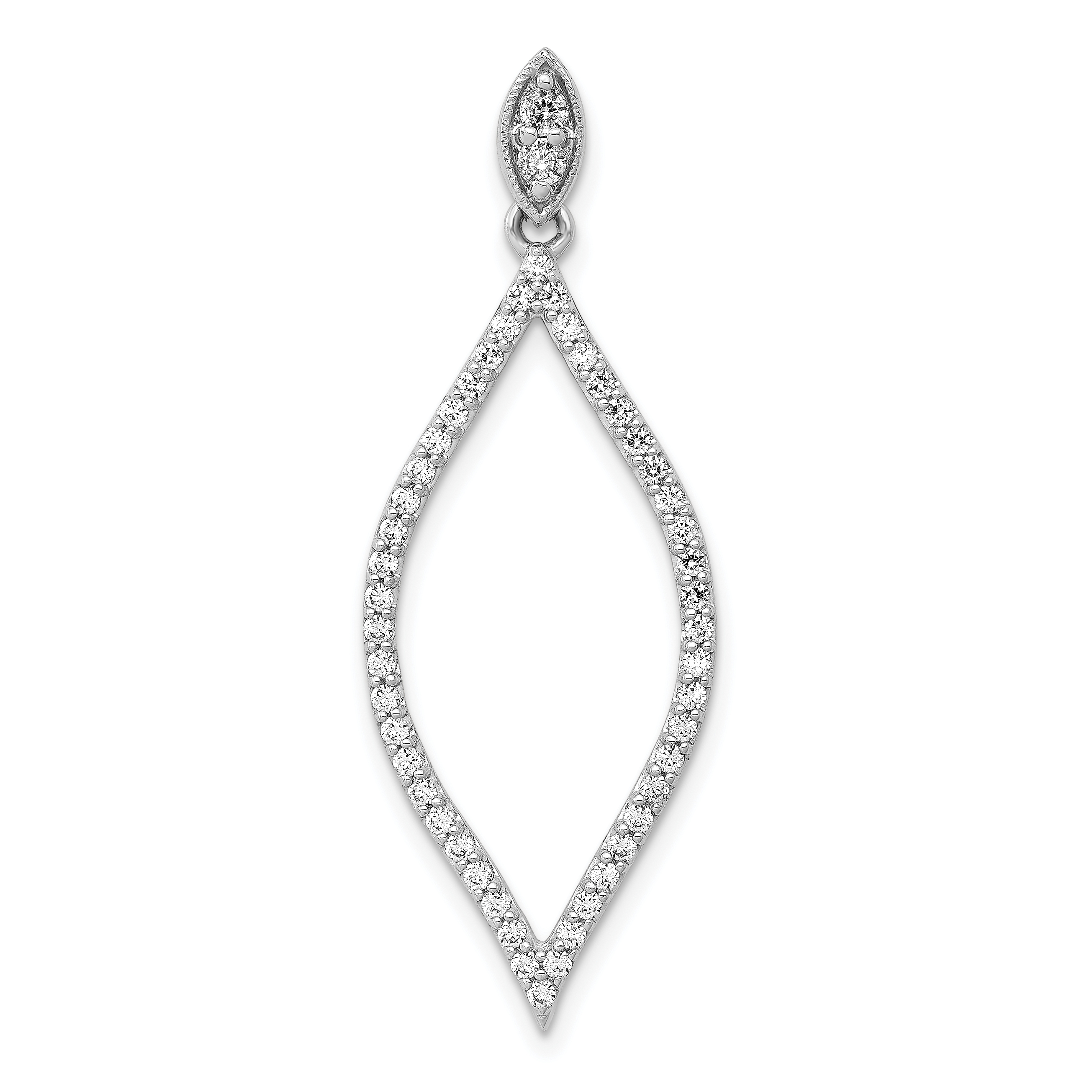 14k White Gold 1/2 carat Diamond Pendant (PM3825-045-WA)