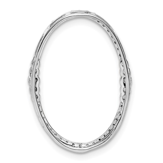Diamond Oval Chain Slide Pendants