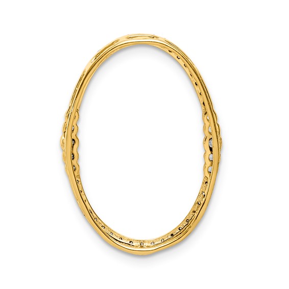 Diamond Oval Chain Slide Pendants