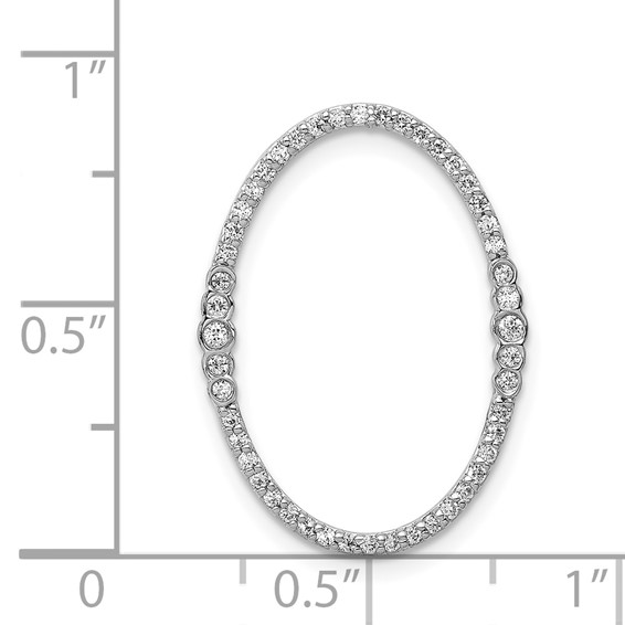 Diamond Oval Chain Slide Pendants