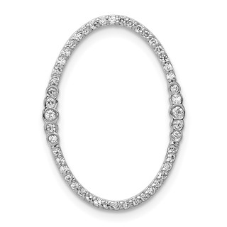 Diamond Oval Chain Slide Pendants