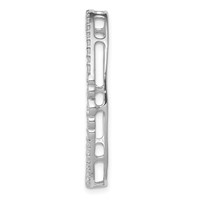 14K White Gold 0.75 Carat Lab Grown Diamond VS SI+ G+ Complete Oval Chain Slide Pendant view 2