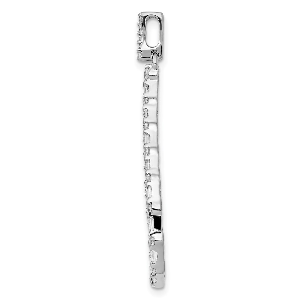 14k White Gold 1/2 carat Diamond Teardrop Pendant (PM3829-050-WA)