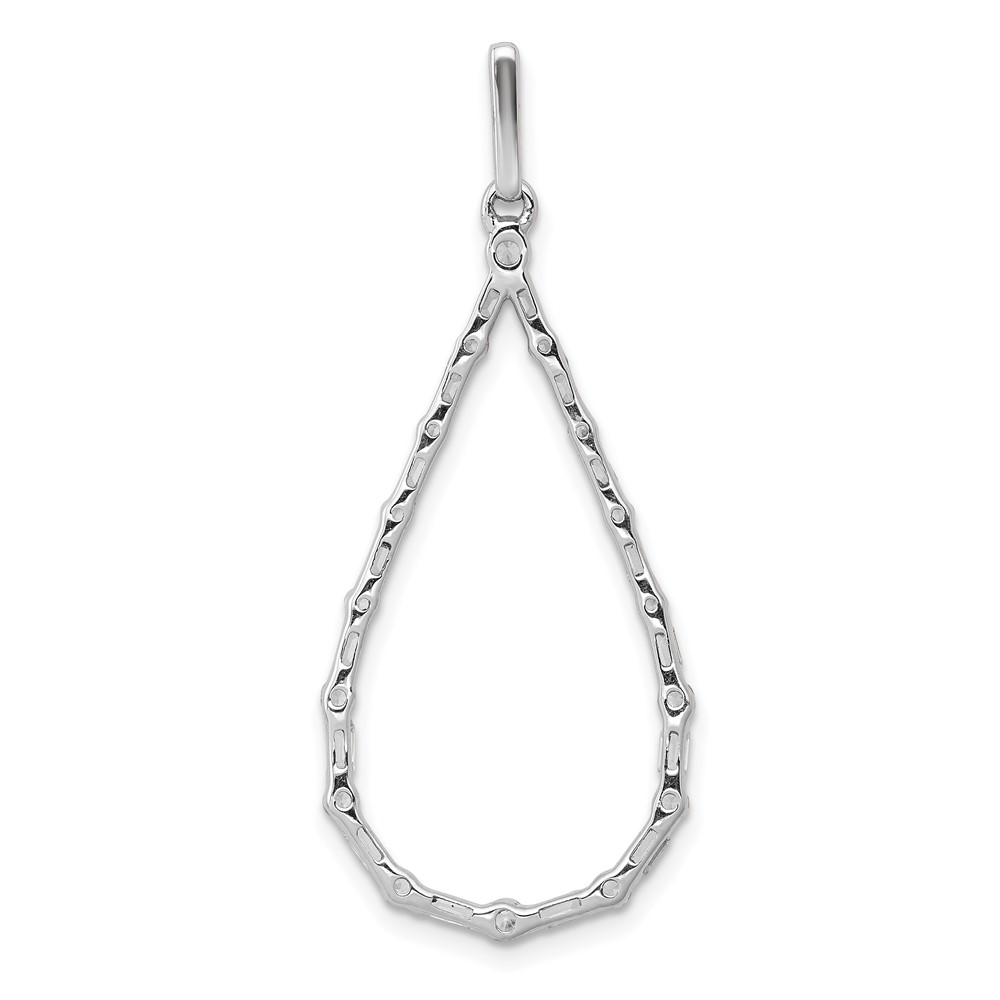14k White Gold 1/2 carat Diamond Teardrop Pendant (PM3829-050-WA)