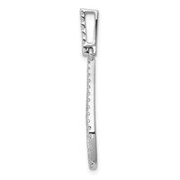 14K White Gold 0.50 Carat Lab Grown Diamond VS SI+ G+ Complete Teardrop Dangle Pendant view 2