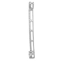 14K White Gold 1 Carat Lab Grown Diamond VS SI+ G+ Fashion Bar Chain Slide Pendant view 2