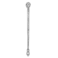 14K White Gold 1 Carat Lab Grown Diamond VS SI+ G+ Fashion Bar Chain Slide Pendant view 3