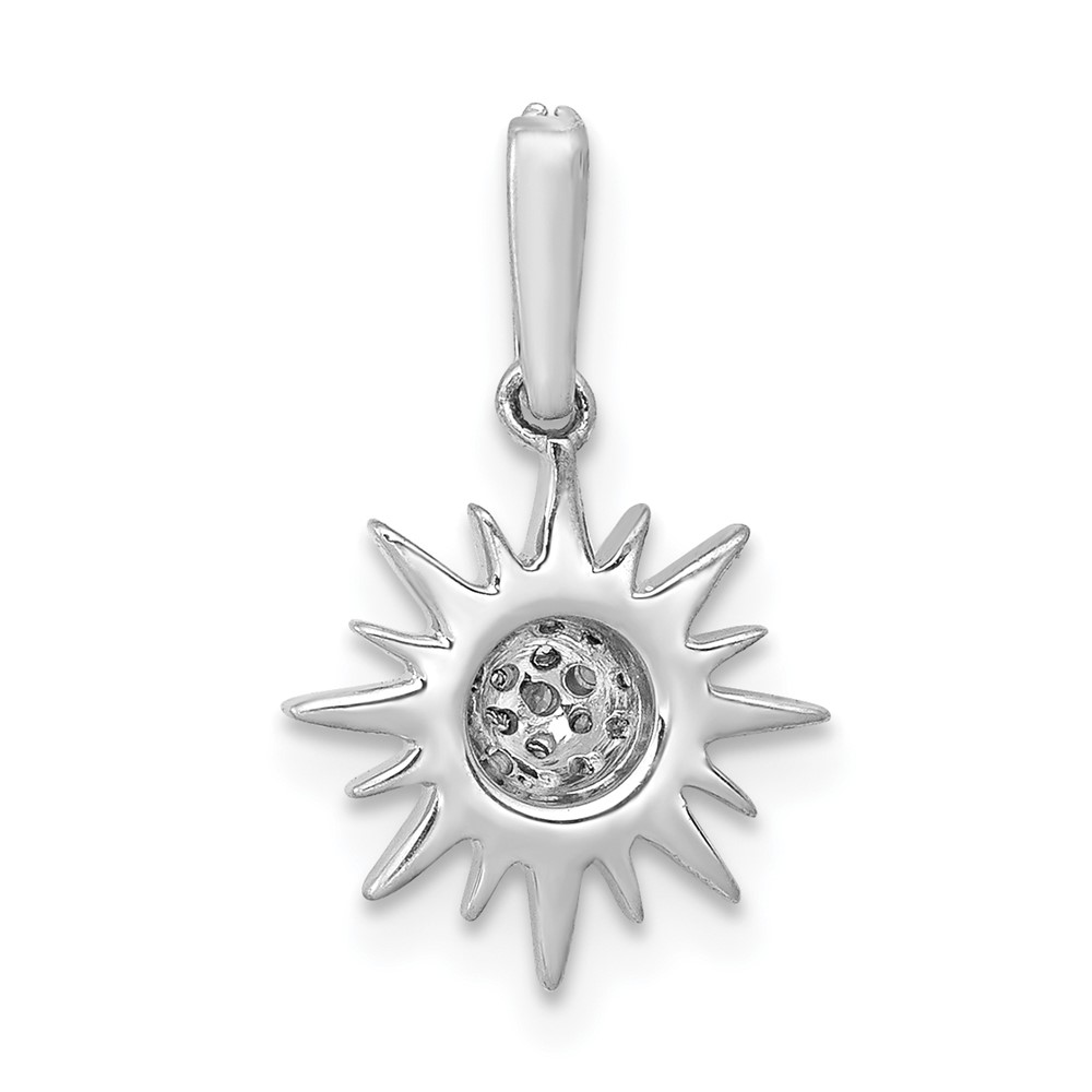 14k 14kt White Gold 1/10ct. Diamond Fancy Sun Pendant 75002081036 | eBay