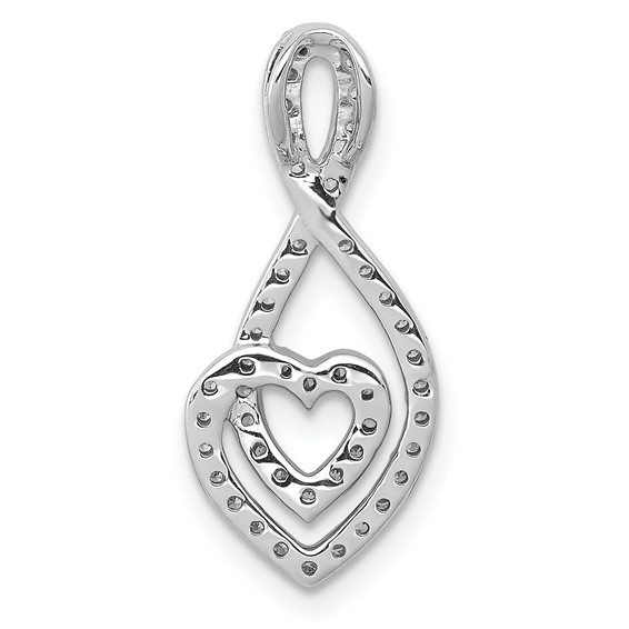 Diamond Fancy Heart Infinity Chain Slides