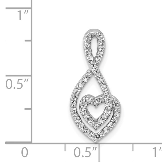 Diamond Fancy Heart Infinity Chain Slides