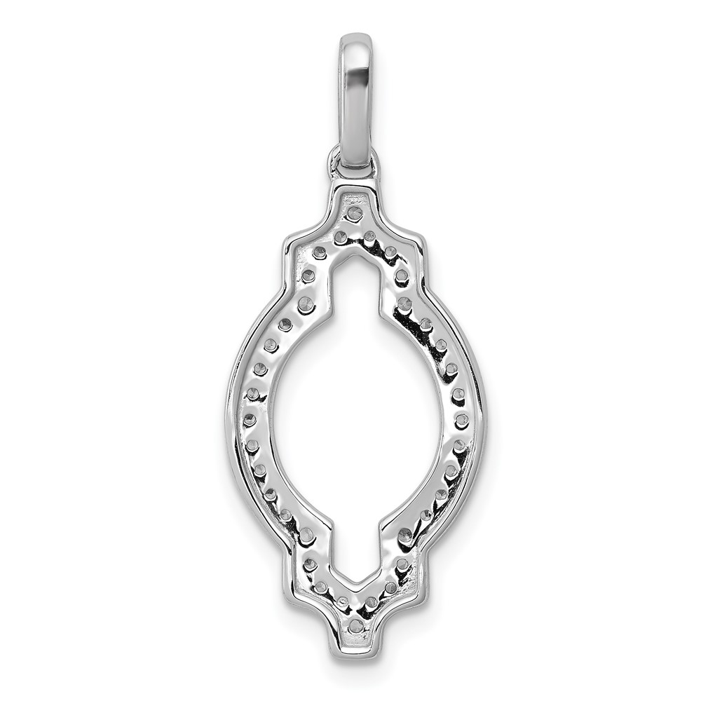 14k White Gold 1/4 carat Diamond Fancy Vintage Pendant (PM3927-025-WA)