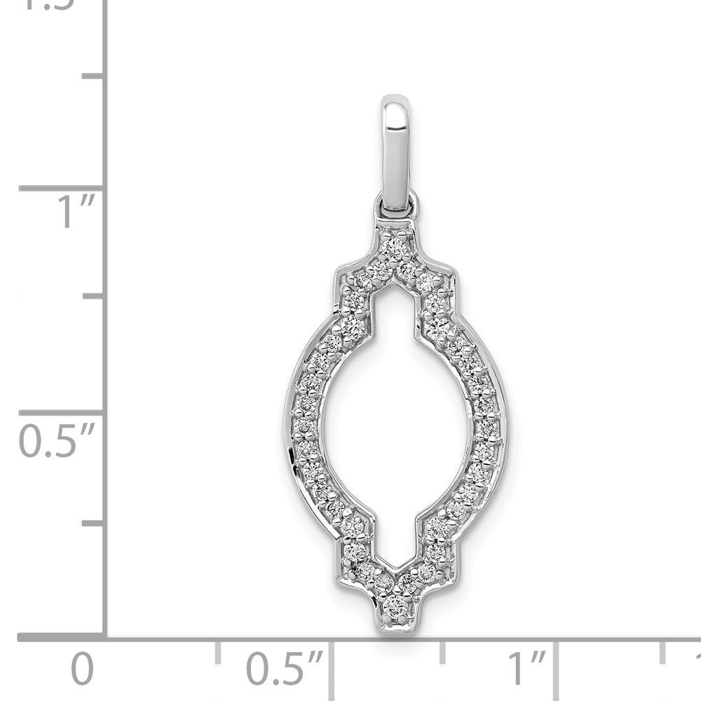14k White Gold 1/4 carat Diamond Fancy Vintage Pendant (PM3927-025-WA)