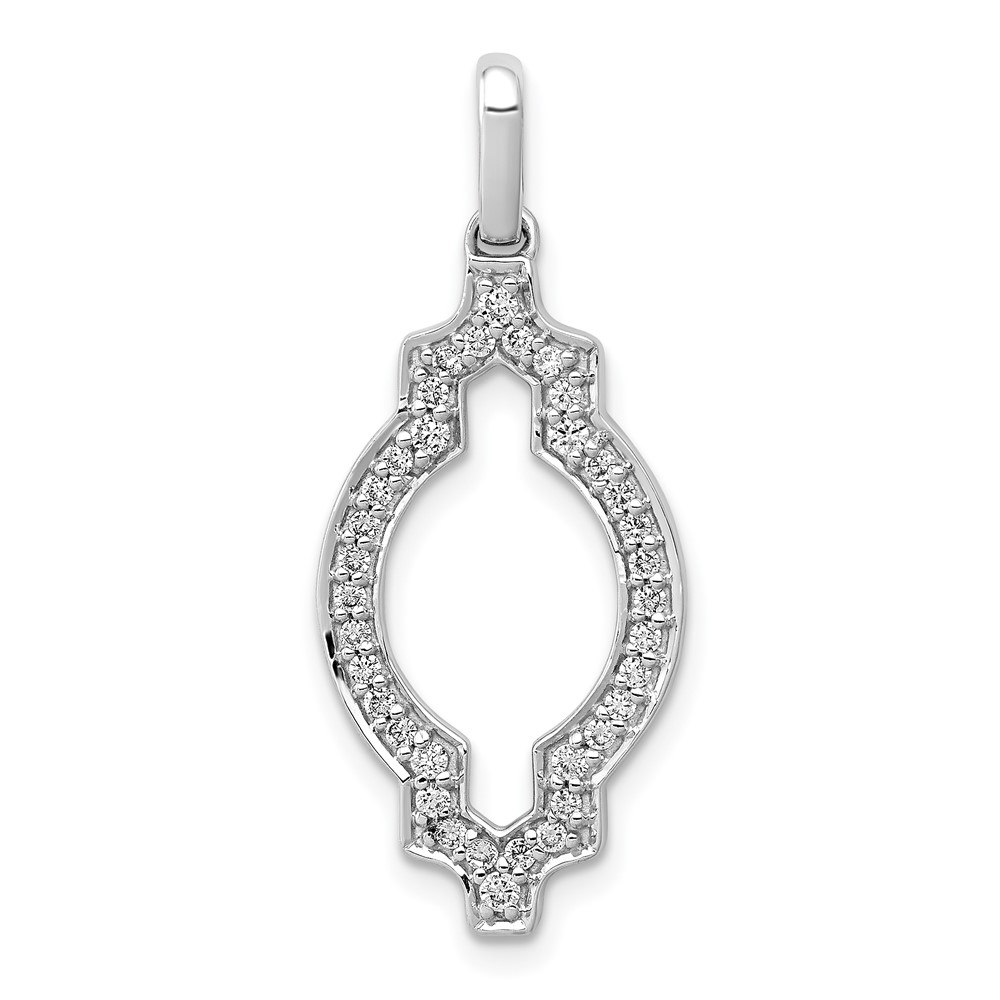 14k White Gold 1/4 carat Diamond Fancy Vintage Pendant (PM3927-025-WA)