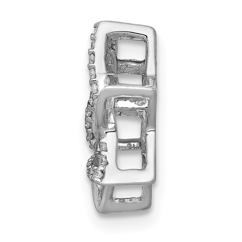 14k White Gold 1/10ct. Diamond Star of David Chain Slide (PM3937-010-WA)
