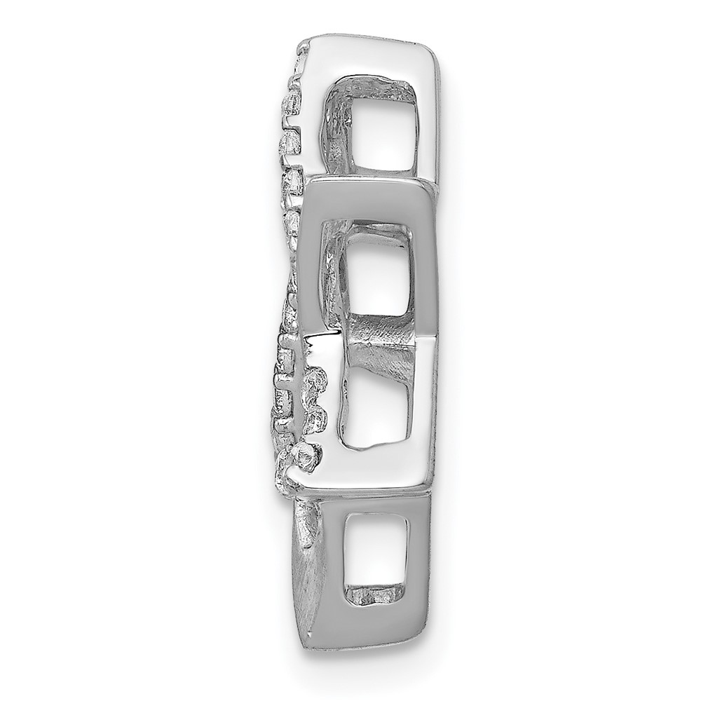 14k White Gold 1/4ct. Diamond Star of David Chain Slide (PM3937-025-WA)