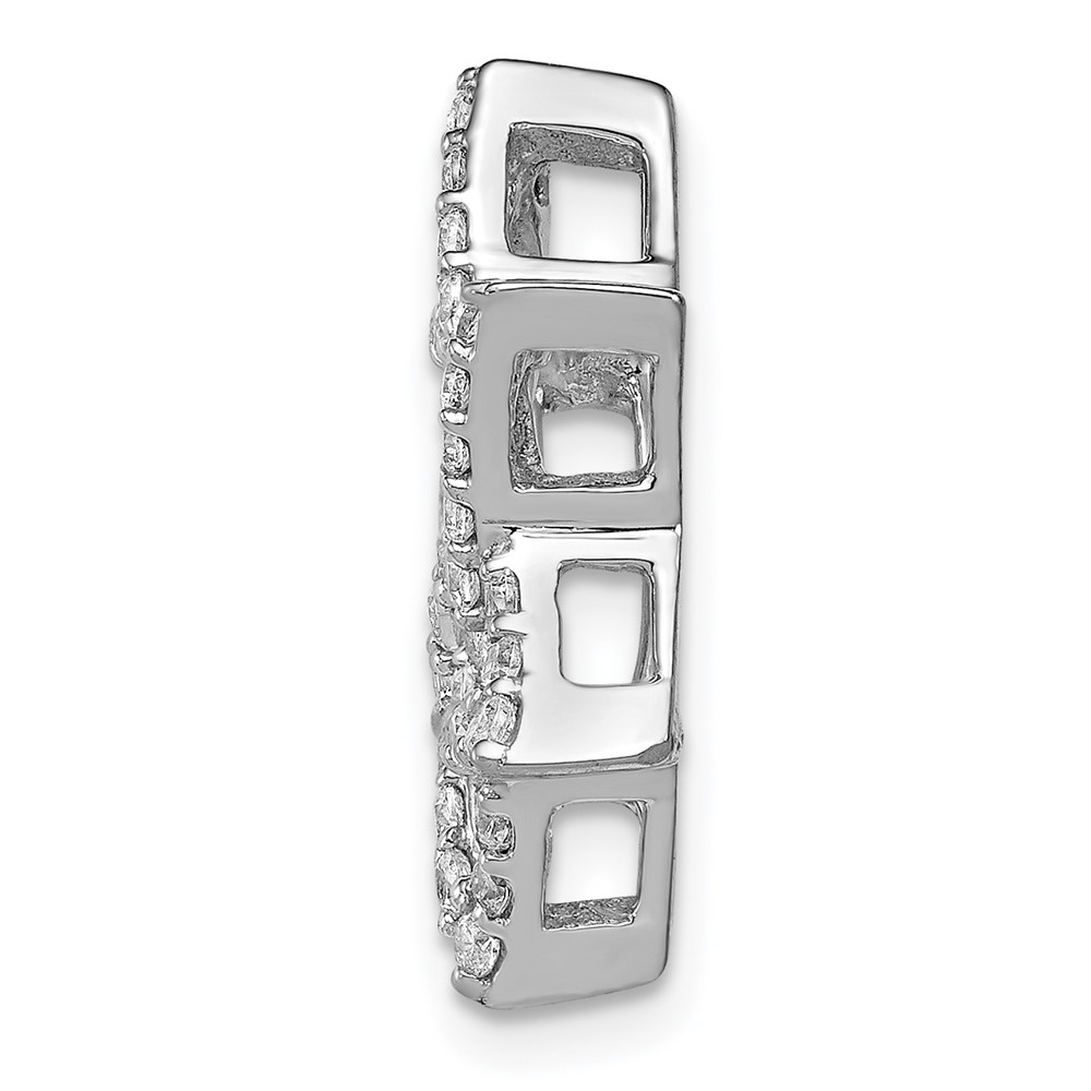 14k White Gold 1/2ct. Diamond Star of David Chain Slide (PM3939-050-WA)