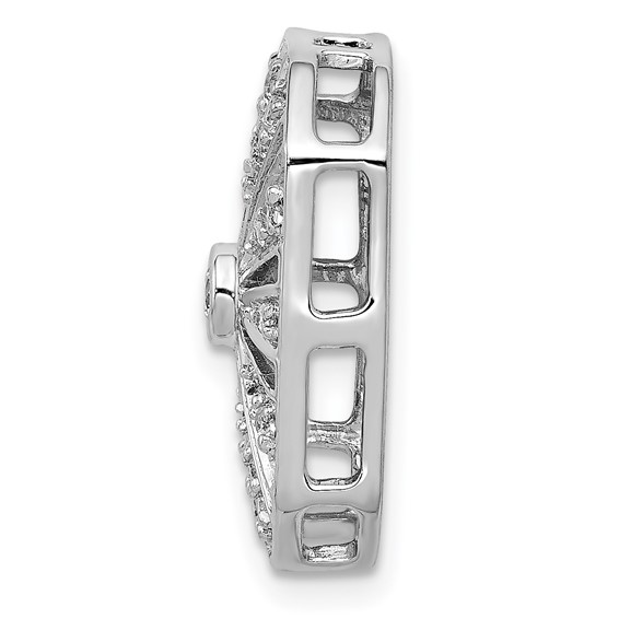 14k White Gold 1/5 carat Diamond Vintage Chain Slide