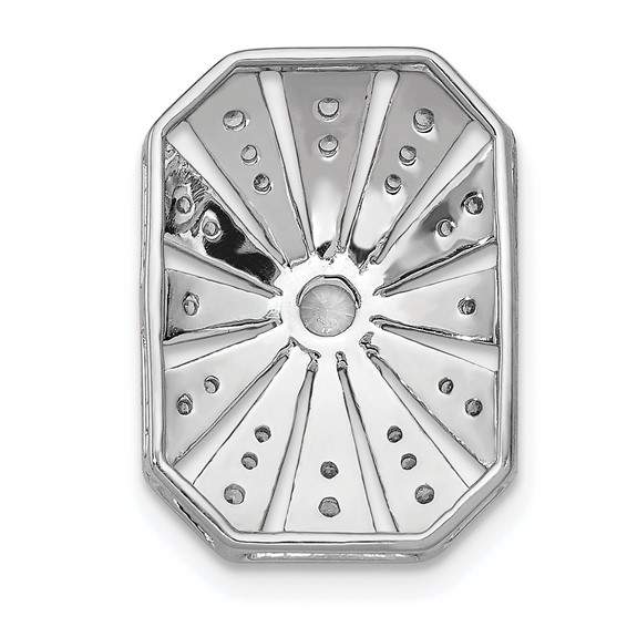 14k White Gold 1/5 carat Diamond Vintage Chain Slide