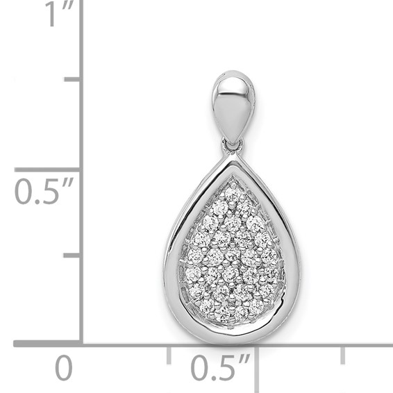 Gold Polished Diamond Slide Pendant