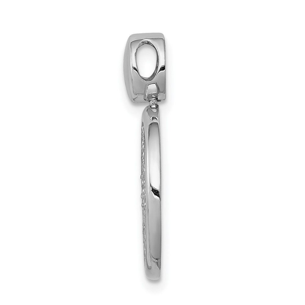 14k White Gold 1/2 carat Diamond Pave Fancy Circle Pendant (PM4016-050-WA)