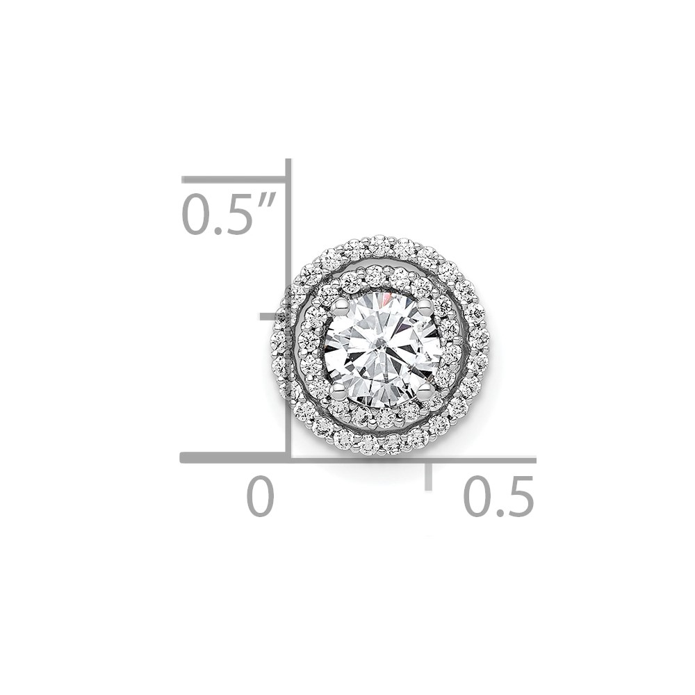 10k White Gold 5.2mm Center 1/5ct. Diamond Semi-mount Chain Slide (PM4021-022-1WA)