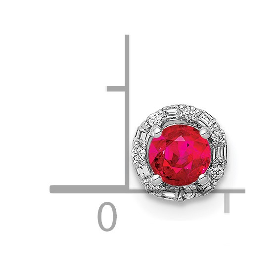 Gemstone & Diamond Circle Halo Chain Slides