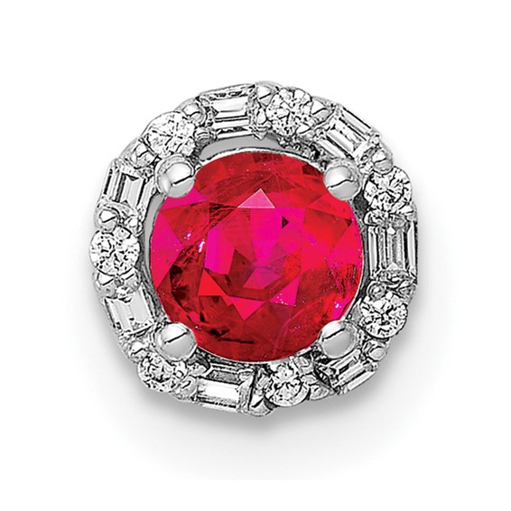 Gemstone & Diamond Circle Halo Chain Slides