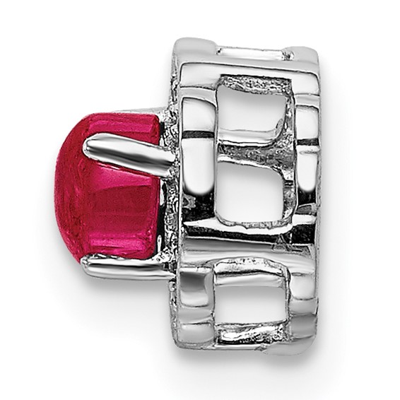 Cabochon Gemstone and Diamond Halo Chain Slides